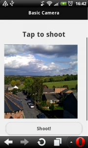 Android camera live view in a webpage getUserMedia